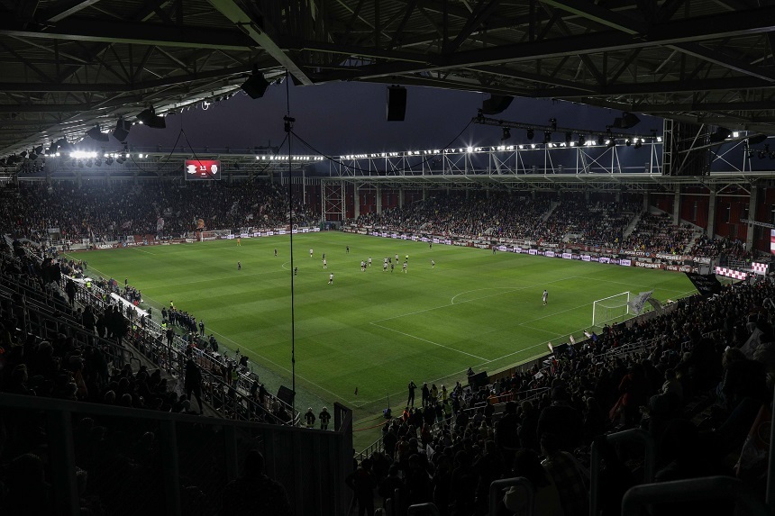 Materiale pirotehnice găsite de jandarmi în stadion înaintea meciului Rapid – Universitatea Craiova - FOTO