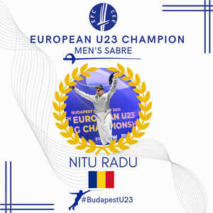 Scrimă: Radu Niţu - aur şi Alexandru Zmău – argint la Europenele U23 de la Budapesta