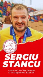 Volei masculin: Antrenorul Sergiu Stancu şi-a prelungit contractul cu campioana Arcada Galaţi
