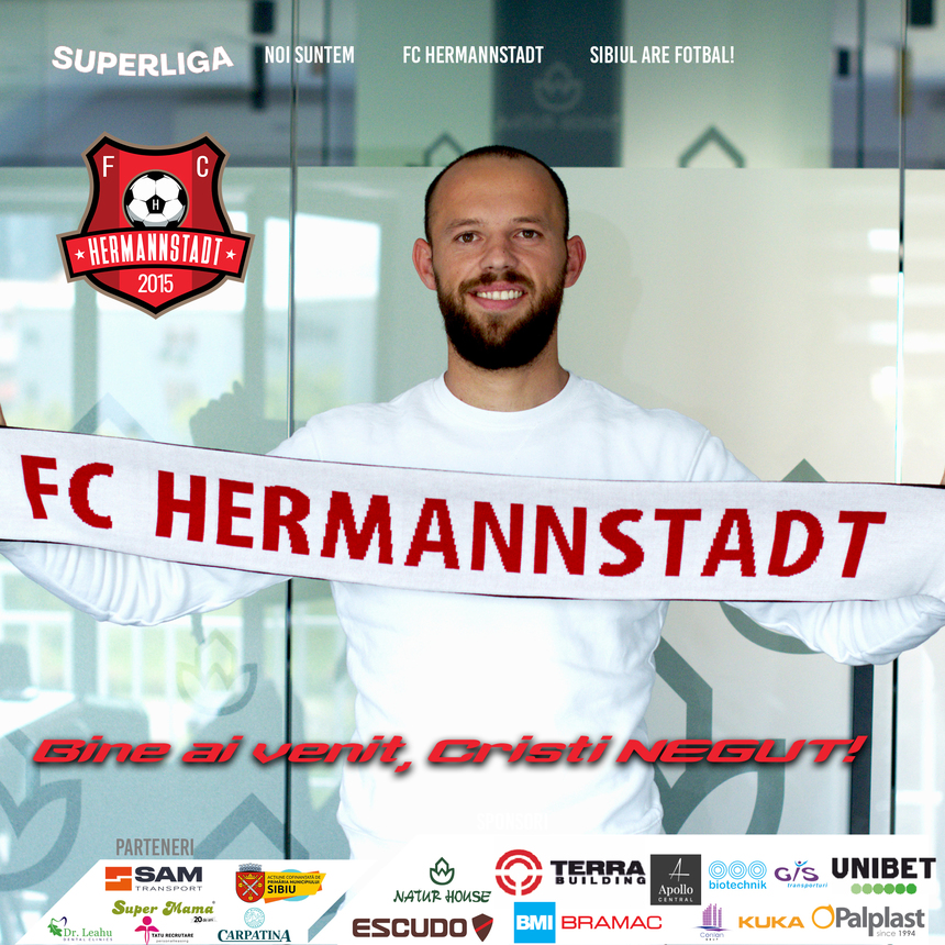 Cristian Neguţ a semnat cu FC Hermannstadt