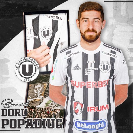 Încă un transfer la Universitatea Cluj: mijlocaşul Doru Popadiuc