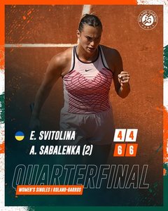 Arina Sabalenka, în semifinale la Roland Garros, după victorie în faţa Elinei Svitolina. Ucraineanca a refuzat să-i strângă mâna sportivei din Belarus la final