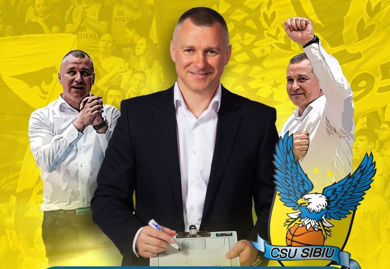 Baschet: CSU Sibiu, medaliata cu bronz în 2023, a prelungit contractul antrenorului Tomas Rinkevicius