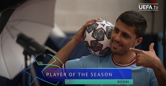 Rodri - desemnat cel mai bun jucător din Liga Campionilor 2022-2023