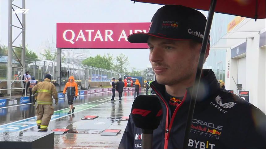 Max Verstappen, în pole position la GP-ul Canadei. Calificările s-au desfăşurat pe ploaie