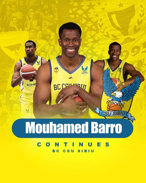 Baschet masculin: Mouhamed Barro continuă alături de BC CSU SIBIU şi în stagiunea viitoare