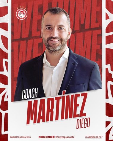 Diego Martinez, noul antrenor al echipei Olymoiakos Pireu