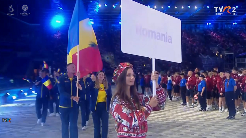 Team Romania a defilat la ceremonia de deschidere a Jocurilor Europene din Polonia