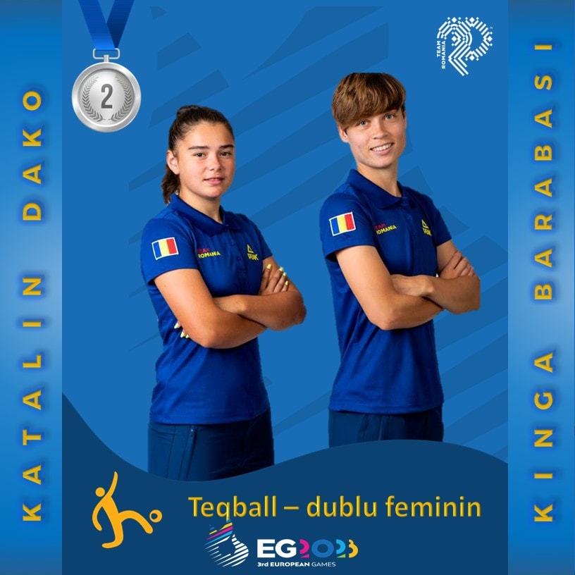 Jocurile Europene: Încă o medalie pentru România – argint la teqball