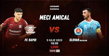 Rapid Bucureşti a pierdut amicalul cu Slovan Bratislava, scor 1-4
