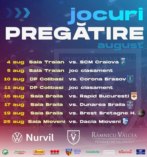 Handbal feminin: SCM Râmnicu Vâlcea s-a reunit şi are programate 8 meciuri amicale în intersezon
