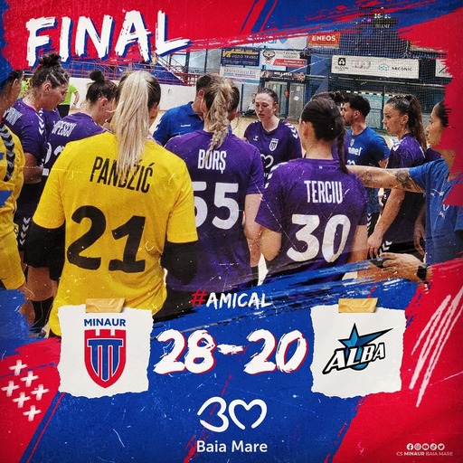 Handbal feminin: Minaur Baia Mare, victorie în primul amical al verii cu Alba Fehérvár