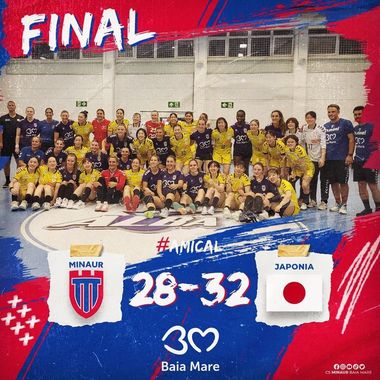 Handbal feminin: Minaur Baia Mare, înfrângere şi în al doilea amical cu naţionala Japoniei, la Székesfehérvár