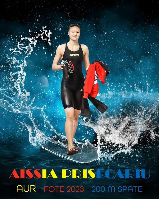 FOTE: Aissia Claudia Prisecariu, medalie de aur la nataţie, la 200 metri spate / Dragoş Coman, bronz la 200 metri bras