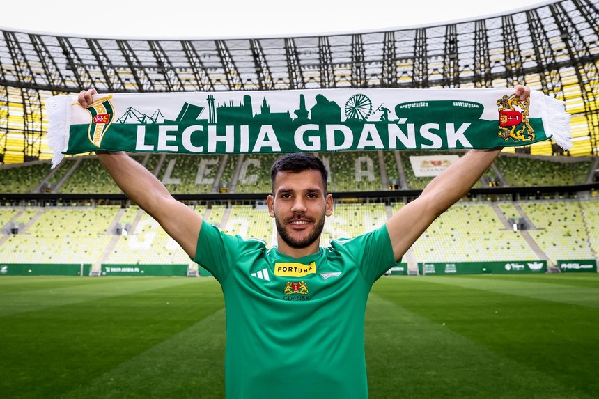 Andrei Chindriş a semnat cu Lechia Gdansk. Preşedintele clubului îl laudă pe jucătorul român: "Mentalitate excelentă"
