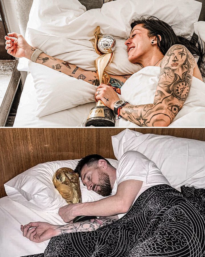 Cupa Mondială de fotbal feminin: La nouă luni după Lionel Messi, spaniola Jenni Hermoso a pozat în pat cu trofeul
