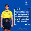 Rugby: Eliminat la meciul test cu Italia, Adrian Moţoc nu va fi suspendat. El poate evolua în meciul cu Irlanda de la Cupa Mondială
