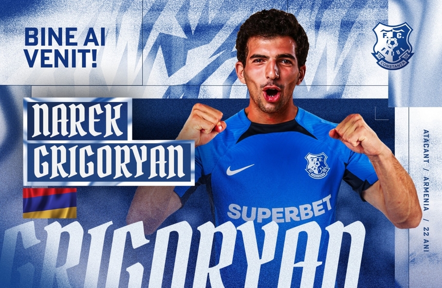 Farul Constanţa l-a transferat pe Narek Grigoryan de la FC Urartu