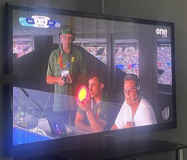 CM de rugby: Misterul semnalelor luminoase transmise de staful Africii de Sud la meciul cu Scoţia a fost elucidat