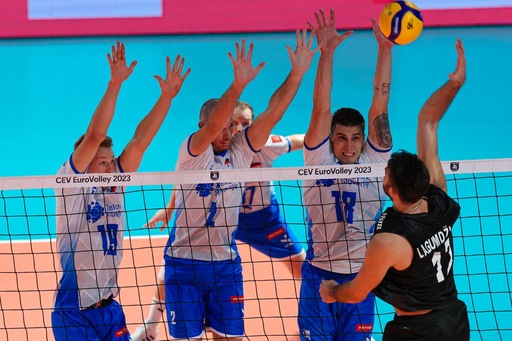 Volei masculin: Slovenia, condusă de antrenorul Giani Creţu, este prima semifinalistă a Campionatului European