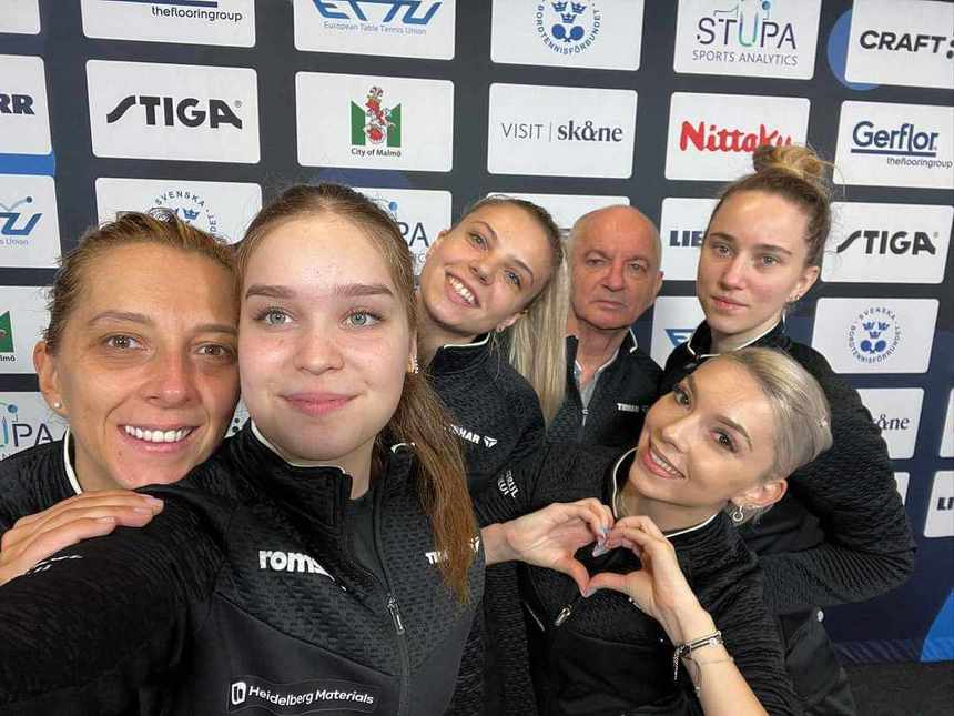UPDATE - Echipa feminină de tenis de masă, medalie de argint la CE, după ce a pierdut finala cu Germania