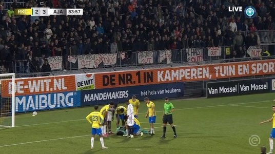 Ţările de Jos: Meciul RKC Waalwijk - Ajax, întrerupt după ce portarul gazdelor s-a accidentat la cap şi a fost resuscitat pe teren