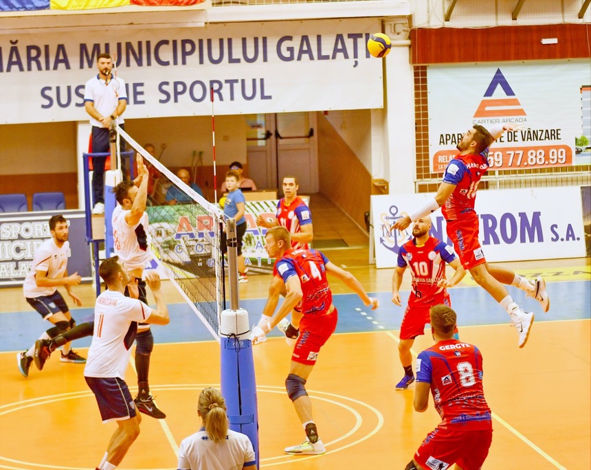 Volei masculin: Campioana Arcada Galaţi, înfrângere cu Guaguas Las Palmas, în primul meci din preliminariile Ligii Campionilor
