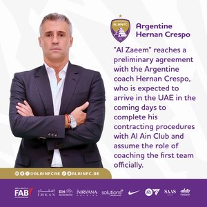 Hernan Crespo va antrena în Emiratele Arabe, pe Al-Ain