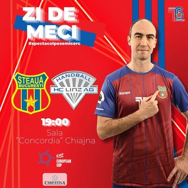 Handbal masculin: Steaua Bucureşti, victorie cu HC Linz, în turul 3 al European Cup