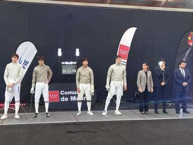 Scrimă: Vlad Covaliu a cucerit medalia de aur la Cupa Mondială de sabie, pentru juniori, de la Madrid - VIDEO