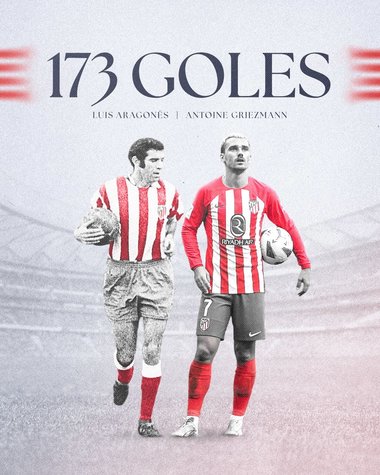 Legendă la Atletico Madrid: Griezmann a egalat recordul de goluri al lui Aragones