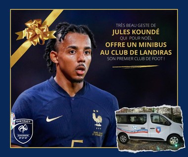 Jules Koundé a dăruit un microbuz primului său club