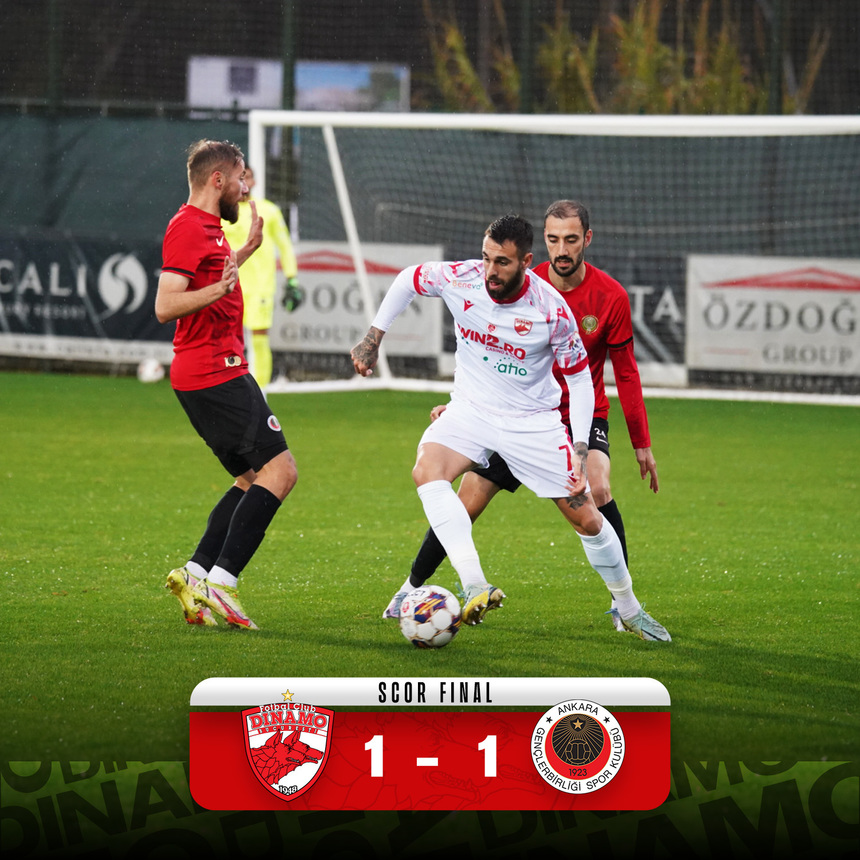 Dinamo, remiză cu Genclerbirligi SK, scor 1-1, în meci amical la Belek