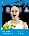 Surpriză la AO: Anna Blinkova a eliminat-o pe Elena Rîbakina, locul 3 WTA. S-a jucat cel mai lung tie-break din istorie, la feminin, într-un Grand Slam
