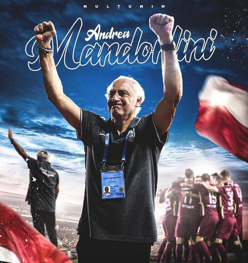 CFR Cluj anunţă despărţirea de tehnicianul Andrea Mandorlini