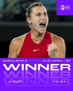 Arina Sabalenka a învins-o pe Coco Gauff şi este prima finalistă la Australian Open. Ea este deţinătoarea titlului la Melbourne