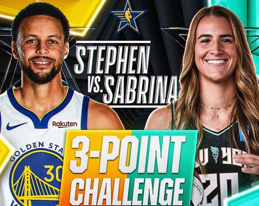 NBA All-Star Game: Sabrina Ionescu şi Stephen Curry se vor înfrunta la aruncări de 3 puncte