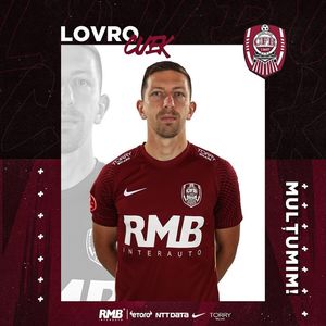 Superliga: Mijlocaşul Lovro Cvek pleacă de la CFR Cluj