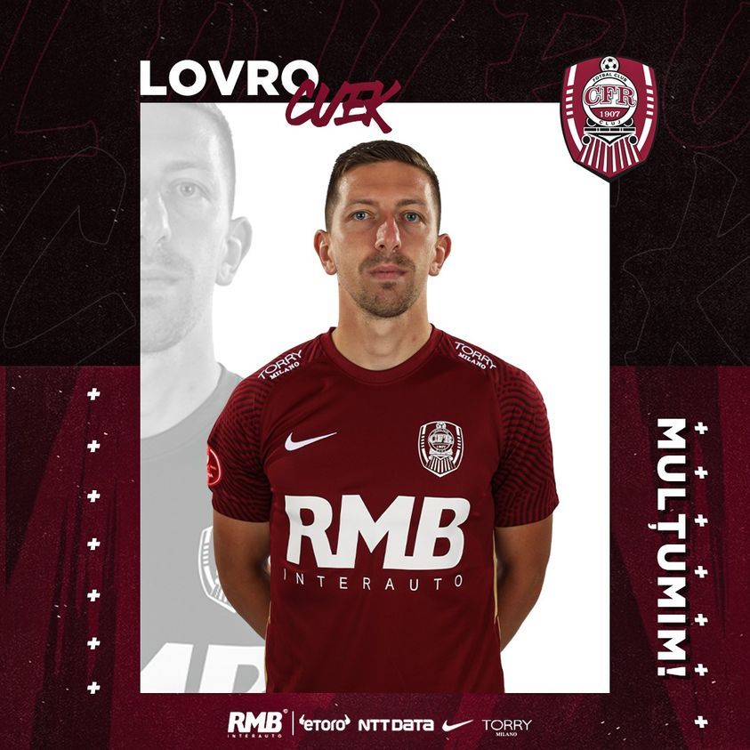 Superliga: Mijlocaşul Lovro Cvek pleacă de la CFR Cluj