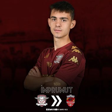Rapid l-a împrumutat pe Rareş Stanciu la CS Tunari