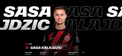 Sasa Kalajdzic (Eintracht Frankfurt), victima unei rupturi de ligament încrucişat pentru a treia oară