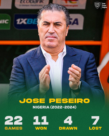 José Peseiro nu mai este antrenorul Nigeriei