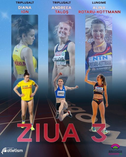 Atletism, CM sală: Diana Ion şi Andreea Taloş, pe locurile 9-10 în finală la triplusalt