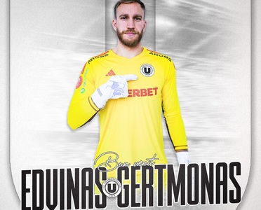 FC Universitatea Cluj l-a achiziţionat pe portarul naţionalei Lituaniei, Edvinas Gertmonas