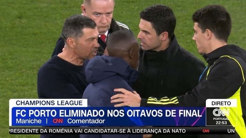 Antrenorul echipei FC Porto spune că Arteta i-a insultat familia