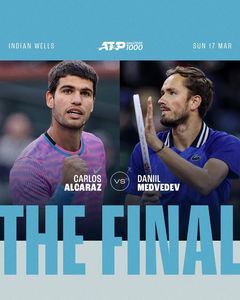 Carlos Alcaraz - Daniil Medvedev, finala de la Indian Wells. Cei doi s-au întâlnit în ultimul act şi în 2023