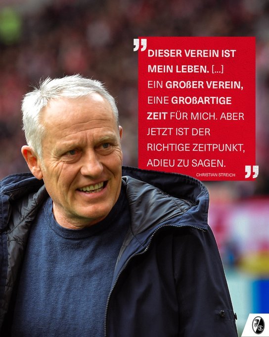 Antrenorul Christian Streich va pleca de la SC Freiburg după 29 de ani 