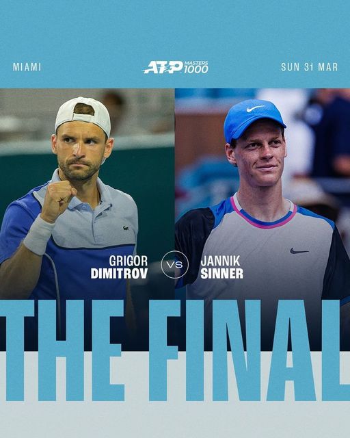 Grigor Dimitrov l-a învins pe Alexander Zverev şi va fi adversarul lui Jannik Sinner în finala Mastersului de la Miami