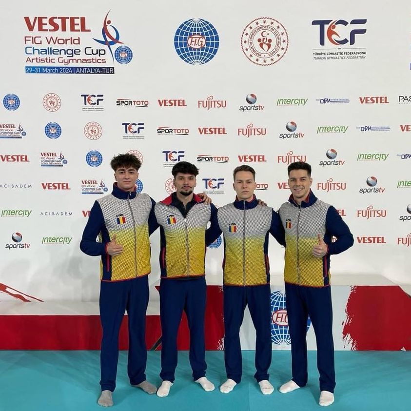 Gimnastică: Răzvan Marc şi Roland Modoianu au ratat medaliile la bară fixă, la Cupa Mondială Challenge din Antalya