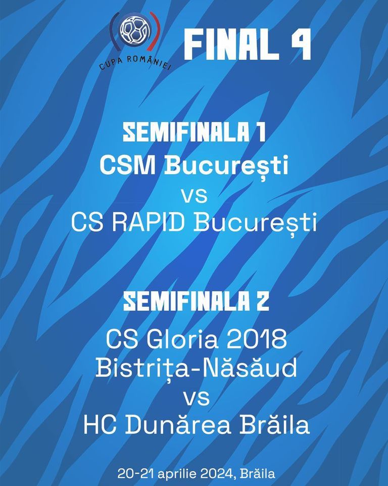 Handbal feminin: Campioana CSM Bucureşti şi vicecampioana Rapid, duel în semifinalele Cupei României